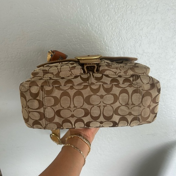 Coach Bleecker Legacy Buckle Leather Flap Shoulder Bag Y2K Vintage - Picture 7 of 16